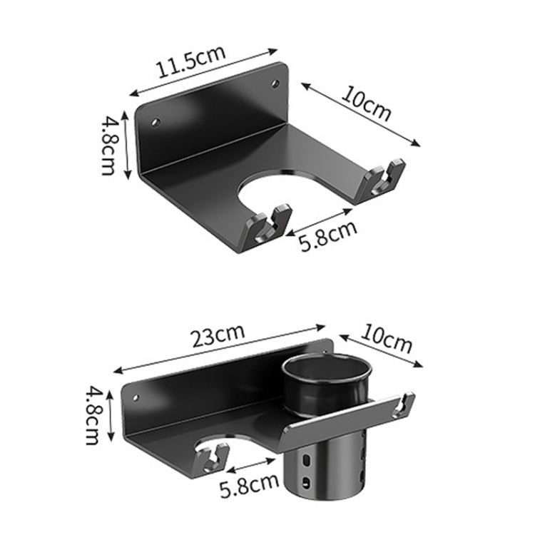 Bathroom Hair Dryer Rack Wall Mounted Soap Toiletries Shelf, Style: With Cup (White)