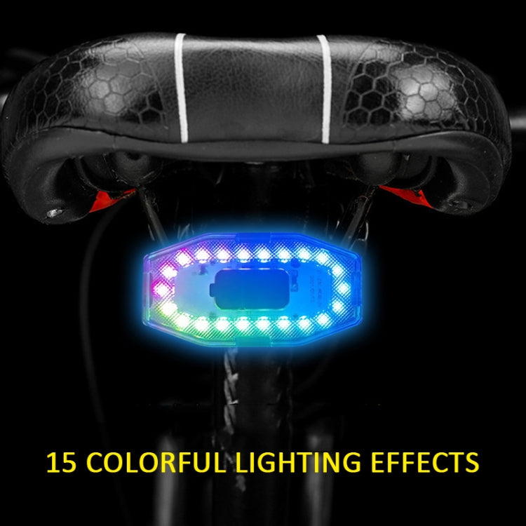 BF-913 Rechargeable 60 Lumen Colorful Light Bicycle Bike Tail Light Helmet Warning Light