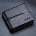 BULL CAPTAIN 0200 Large-capacity First-layer Cowhide Multi-card Slot Wallet RFID Anti-theft Card Holder(Black)