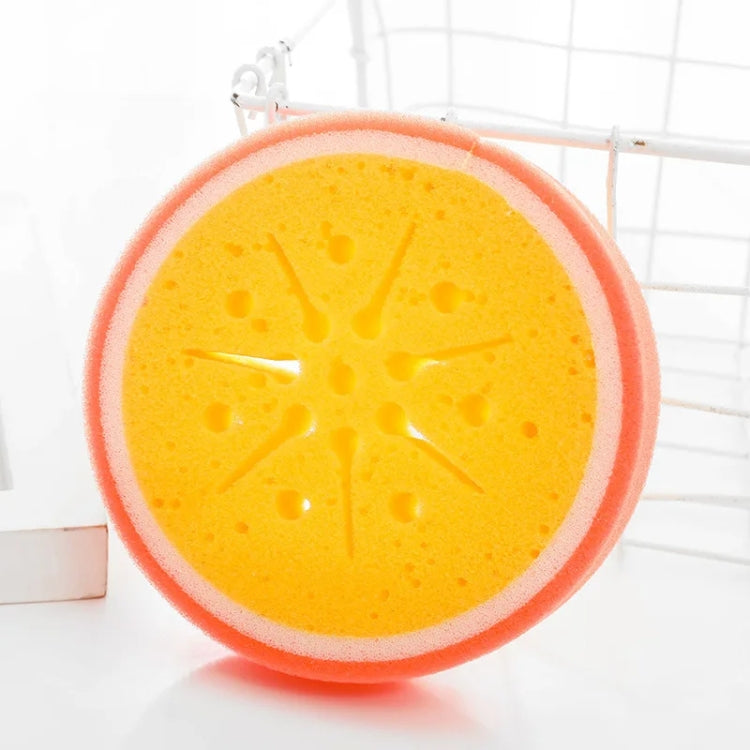 Fruit Model Thickened Sponge Dishcloth Rag Dish Towel, Style: Orange