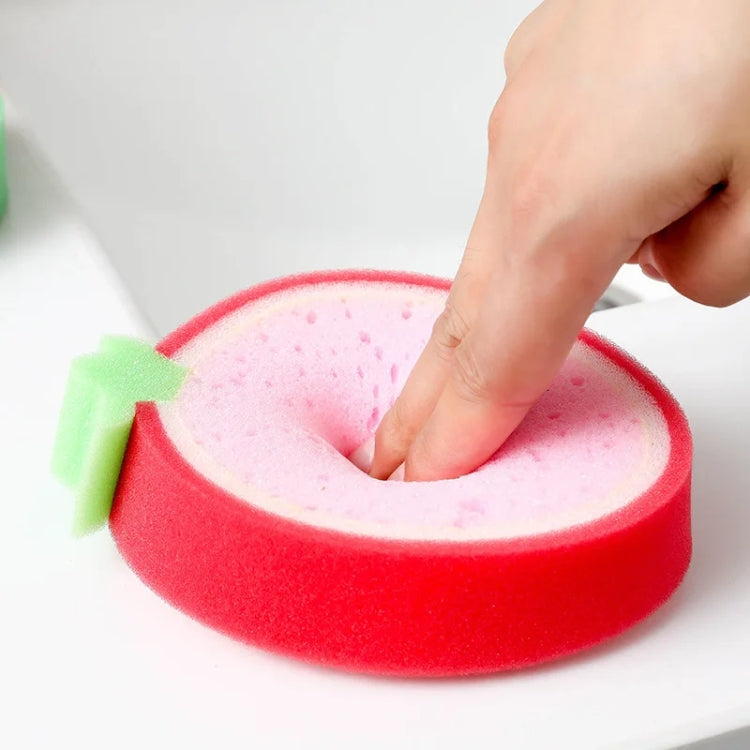 Fruit Model Thickened Sponge Dishcloth Rag Dish Towel, Style: Cantaloupe
