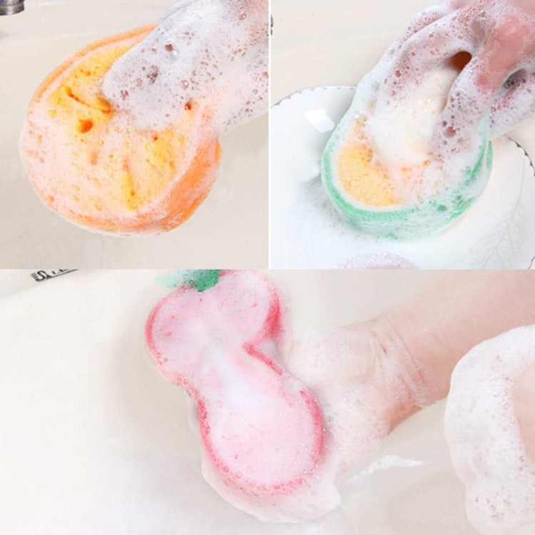 Fruit Model Thickened Sponge Dishcloth Rag Dish Towel, Style: Cantaloupe