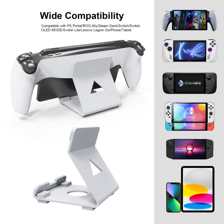 JYS Game Console Desktop Stand For PS Portal / Steam Deck / ROG Ally / Switch / Mobile Phones(Black)