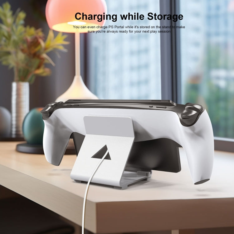 JYS Game Console Desktop Stand For PS Portal / Steam Deck / ROG Ally / Switch / Mobile Phones(White)