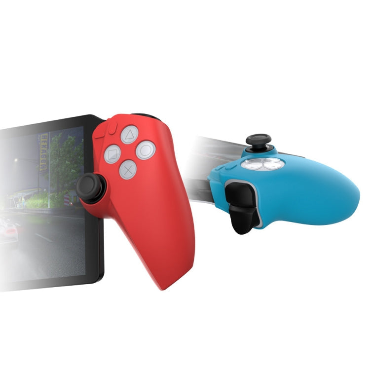 For PS5 PlayStation Portal Game Console DOBE Split Silicone Protective Case(Red and Blue)