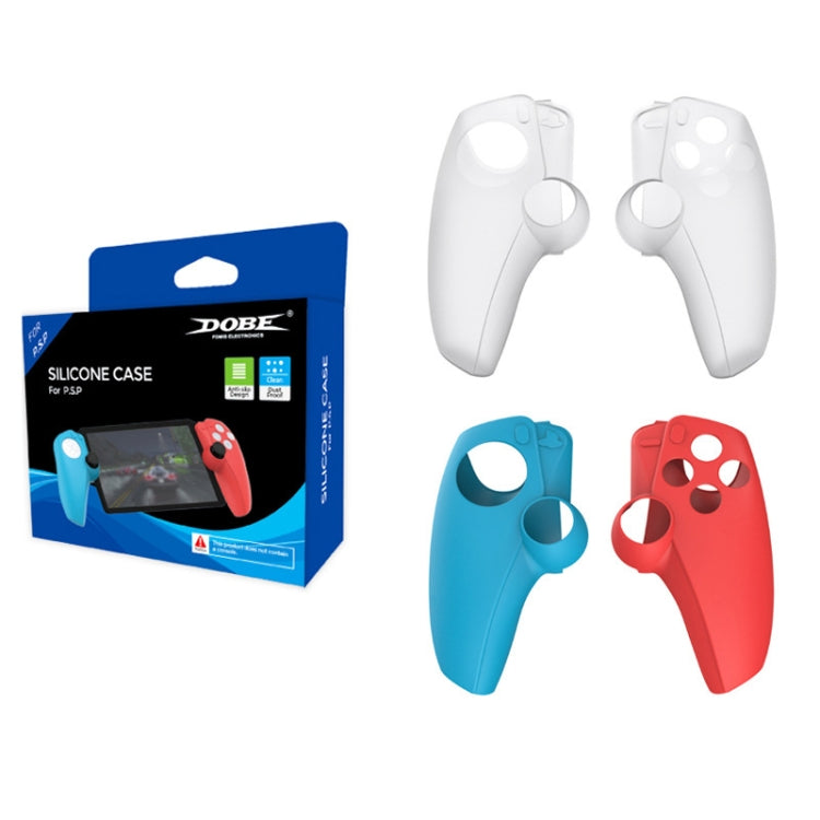 For PS5 PlayStation Portal Game Console DOBE Split Silicone Protective Case(Red and Blue)