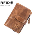 BULL CAPTAIN 01 RFID Anti-theft Multifunctional Cowhide Vertical Detachable Men Wallet(Yellow Brown)
