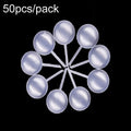 50pcs /Pack 4ml Jam Injection Baking Straw Disposable Plastic Dropper Jam Syringe, Model: Flat Round