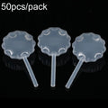 50pcs /Pack 4ml Jam Injection Baking Straw Disposable Plastic Dropper Jam Syringe, Model: Lace Shape