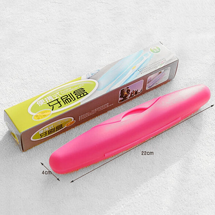 Travel Portable Wash Toothbrush Box Sealed Toothbrush Case With Lid And Lock(Rose Red)