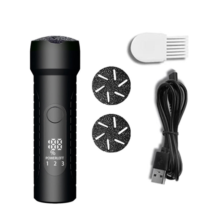 Electric Foot File Pedicure Kit Waterproof Feet Callus Remover, Spec: Matte Black