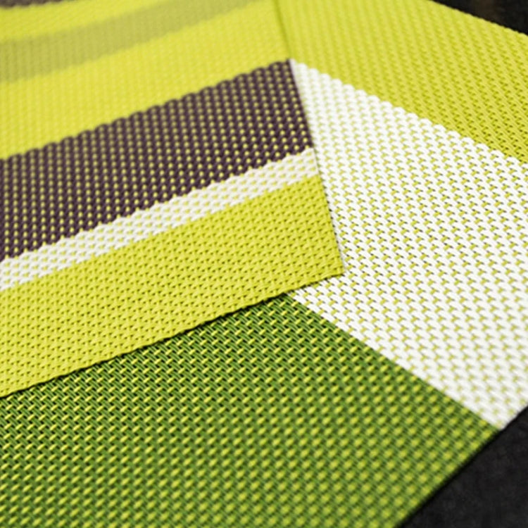 PVC Insulated Placemats Coasters Striped Cutlery Mat(Coffee)