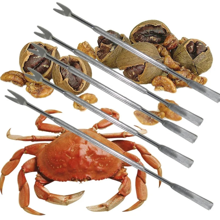 4pcs Stainless Steel Seafood Forks Picks Lobster Nut Fork