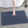 40x60cm Bedroom Doorway Fine Chenille Absorbent Floor Mat Bathtub Mat Bathroom Non-Slip Foot Mat(Fog Blue)