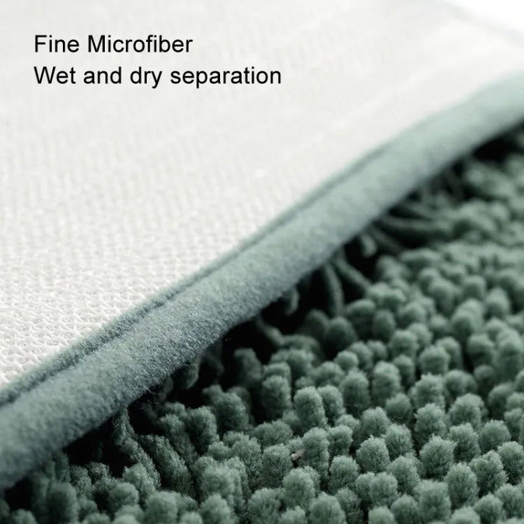 40x60cm Bedroom Doorway Fine Chenille Absorbent Floor Mat Bathtub Mat Bathroom Non-Slip Foot Mat(Deep Gray)