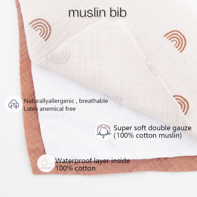 3 In 1 Baby Drooling Towel Cotton Printed Double Sided Triangle Towel Headband Set Waterproof Bibs, Style: DP069-3