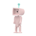 Mini Astronaut Magnetic LED Night Light Desktop Building Block Ornaments Desk Lamp, Color: Square Pink