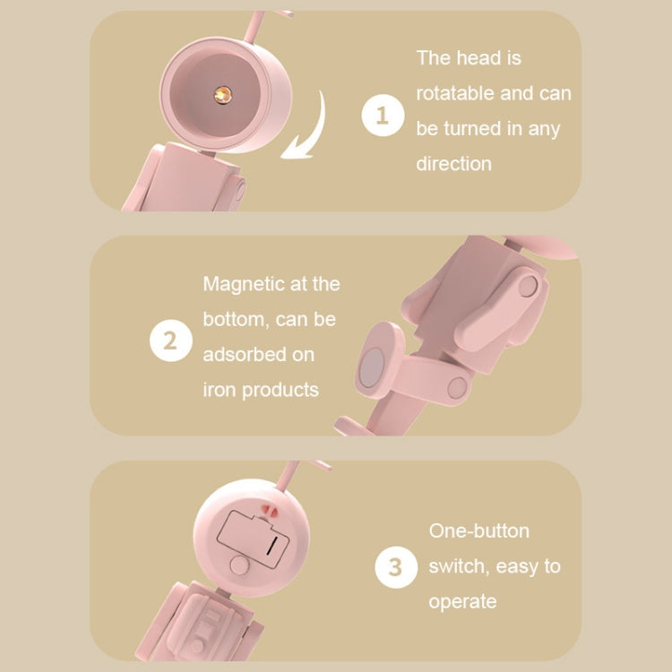 Mini Astronaut Magnetic LED Night Light Desktop Building Block Ornaments Desk Lamp, Color: Round Pink