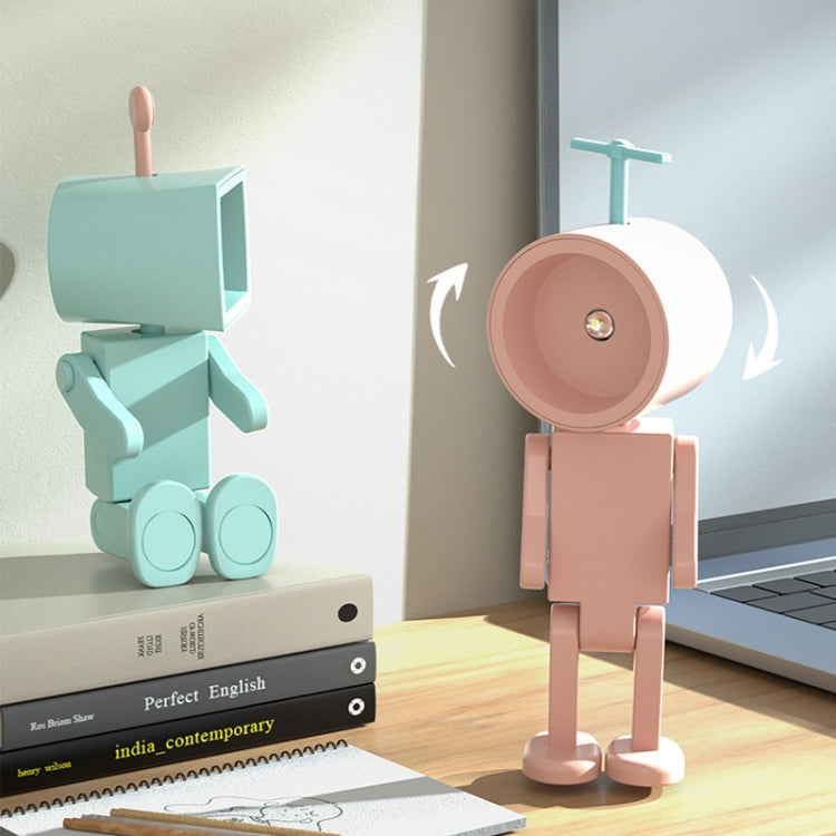 Mini Astronaut Magnetic LED Night Light Desktop Building Block Ornaments Desk Lamp, Color: Square Green