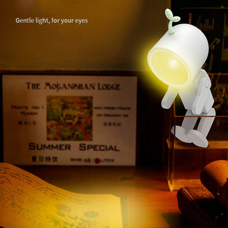 Mini Astronaut Magnetic LED Night Light Desktop Building Block Ornaments Desk Lamp, Color: Square Green