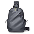 WEIXIER 2122 Casual Single-Shoulder Crossbody Chest Bag Large Capacity Waterproof Motorcycle Bag(Gray)