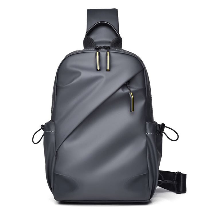 WEIXIER 2122 Casual Single-Shoulder Crossbody Chest Bag Large Capacity Waterproof Motorcycle Bag(Gray)