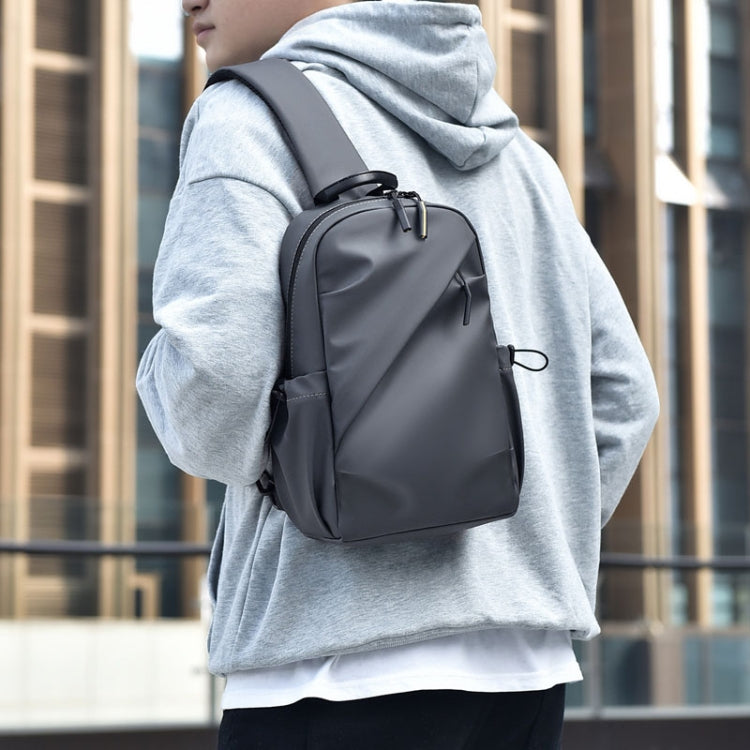 WEIXIER 2122 Casual Single-Shoulder Crossbody Chest Bag Large Capacity Waterproof Motorcycle Bag(Black)
