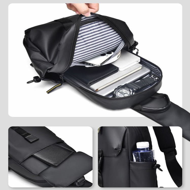 WEIXIER 2023 Large Capacity Crossbody Chest Bag Waterproof Cycling Sports Single Shoulder Packs(Black)