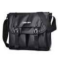 WEIXIER D269 Business Casual Mens Messenger Bag Large Capacity Workwear Functional Crossbody Packs(Black)