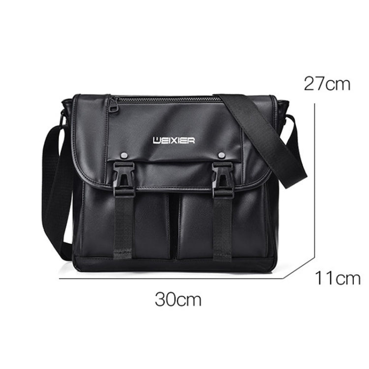 WEIXIER D269 Business Casual Mens Messenger Bag Large Capacity Workwear Functional Crossbody Packs(Blue)