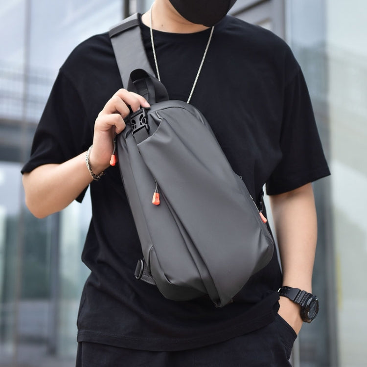 WEIXIER 6013 Casual Single-Shoulder Crossbody Packs Multifunctional Motorcycle Sports Chest Bag(Gray)