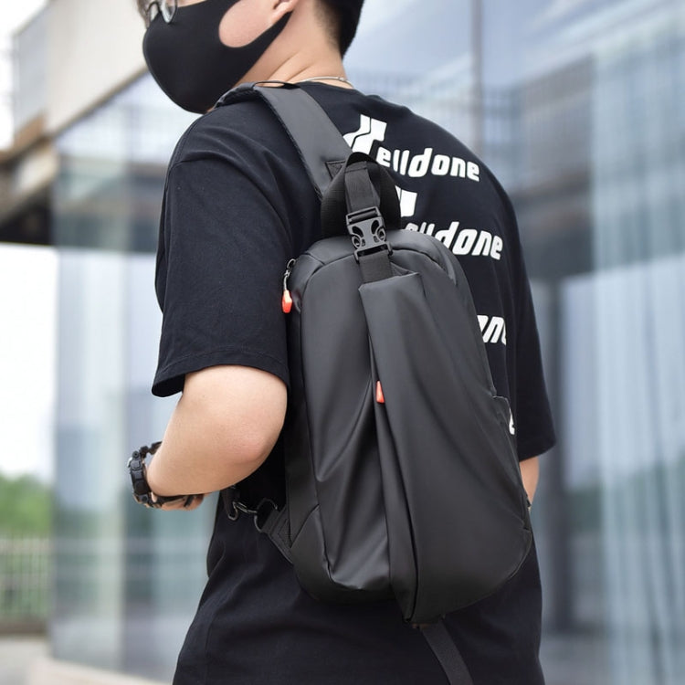 WEIXIER 6013 Casual Single-Shoulder Crossbody Packs Multifunctional Motorcycle Sports Chest Bag(Black)