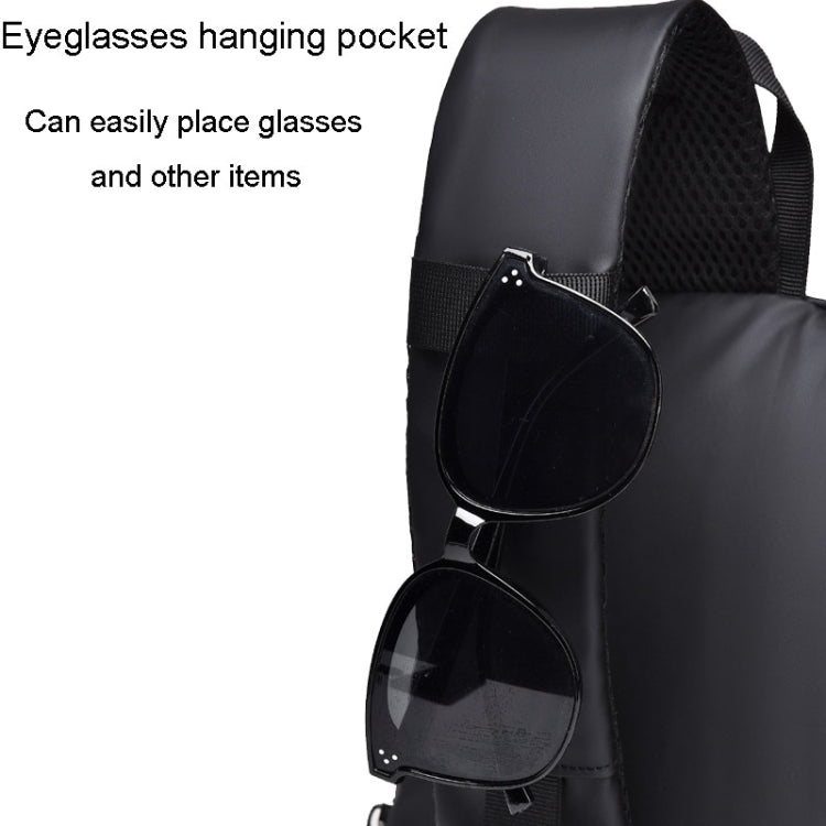 WEIXIER 6013 Casual Single-Shoulder Crossbody Packs Multifunctional Motorcycle Sports Chest Bag(Black)