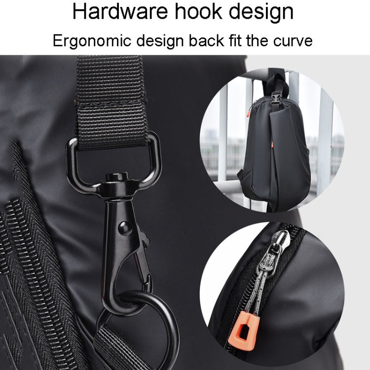WEIXIER 6013 Casual Single-Shoulder Crossbody Packs Multifunctional Motorcycle Sports Chest Bag(Black)