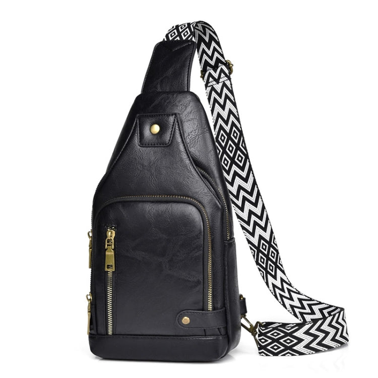 WEIXIER X326 Single Shoulder Crossbody Chest Bag Multifunctional Motorcycle Sports Backpack(Black)