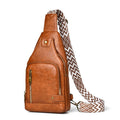 WEIXIER X326 Single Shoulder Crossbody Chest Bag Multifunctional Motorcycle Sports Backpack(Light Brown)