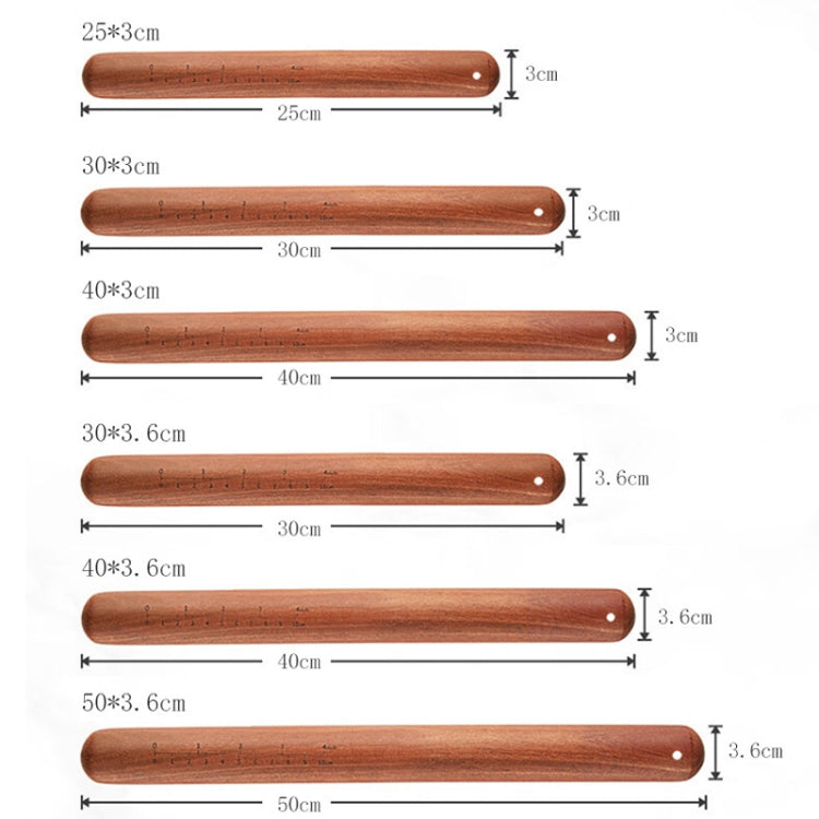 25x3cm Home Wooden Rolling Pin Nonstick Red Sandalwood Rolling Stick