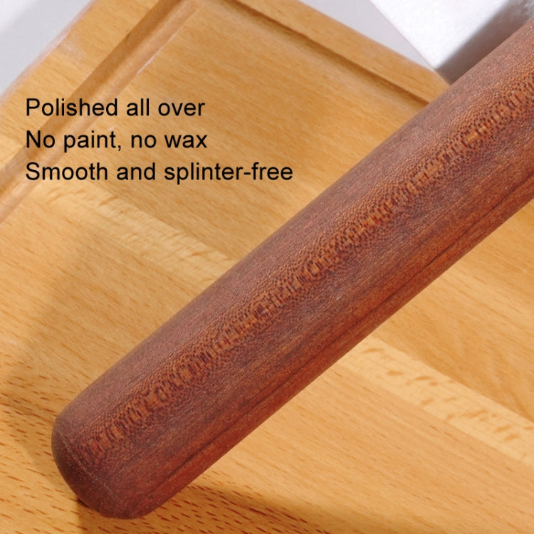 40x3.6cm Home Wooden Rolling Pin Nonstick Red Sandalwood Rolling Stick