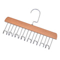 Wooden Sling Hanger Lingerie Vest Tie Organizer Household Wave Drying Racks(Wood Color)