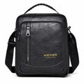 WEIXIER D288 Large Capacity Casual Crossbody Bag Business Waterproof Single Shoulder Packs(Black)