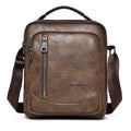 WEIXIER D288 Large Capacity Casual Crossbody Bag Business Waterproof Single Shoulder Packs(Dark Brown)