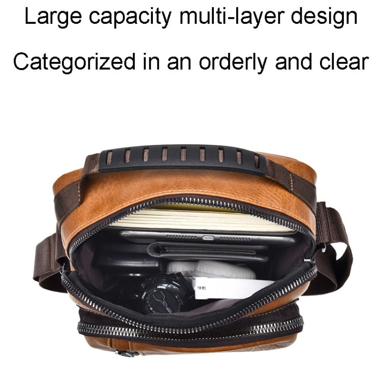 WEIXIER D288 Large Capacity Casual Crossbody Bag Business Waterproof Single Shoulder Packs(Black)