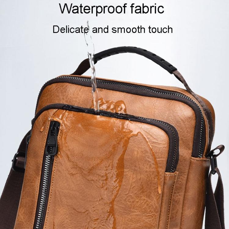 WEIXIER D288 Large Capacity Casual Crossbody Bag Business Waterproof Single Shoulder Packs(Black)