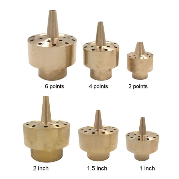 All Brass Flower Column Nozzle Inner Wire Garden Water Features Landscape Fountain Nozzle, Specification: 2 Points