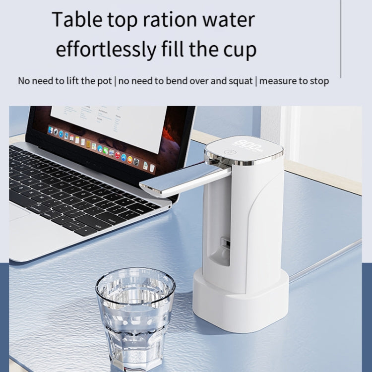 Digital Display Foldable Water Bottle Pump Electric Water Dispenser(Black)