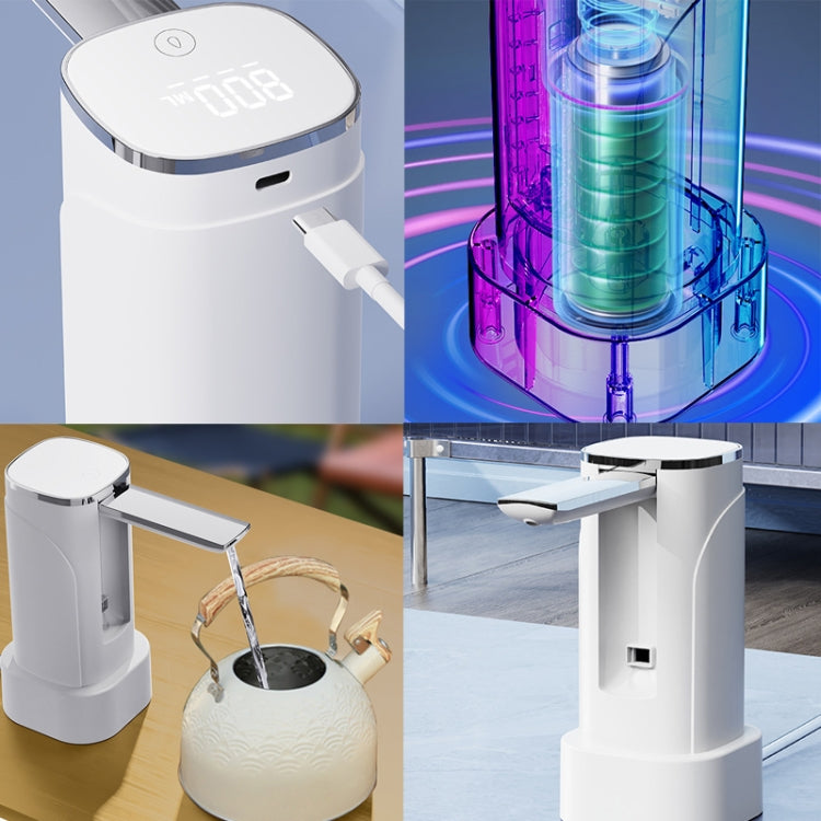 Digital Display Foldable Water Bottle Pump Electric Water Dispenser(Black)