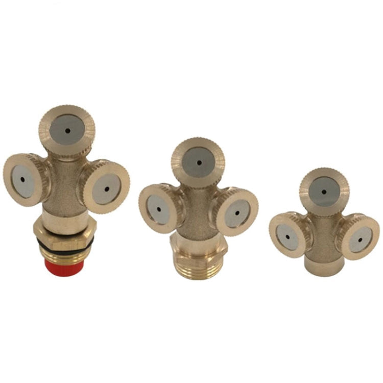 4 Points Inner Thread Copper Three Hole Agricultural Sprayer Horticulture Seedling Irrigation Dust Removal Cooling Fogging Nozzle