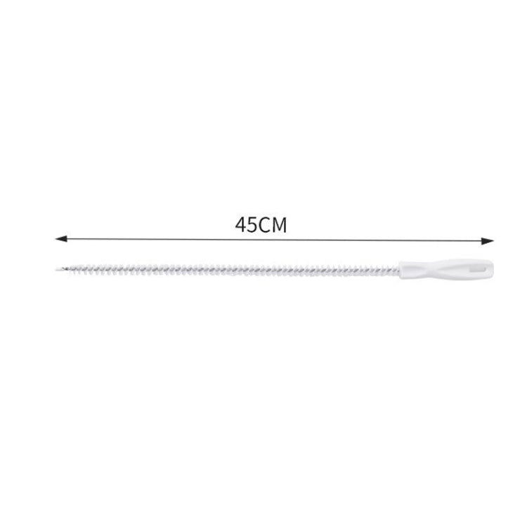 4pcs Pipe Brush Household Hair Cleaning Anti-Blockage Cleaning Rod Multi-Function Drainage Tools(White)