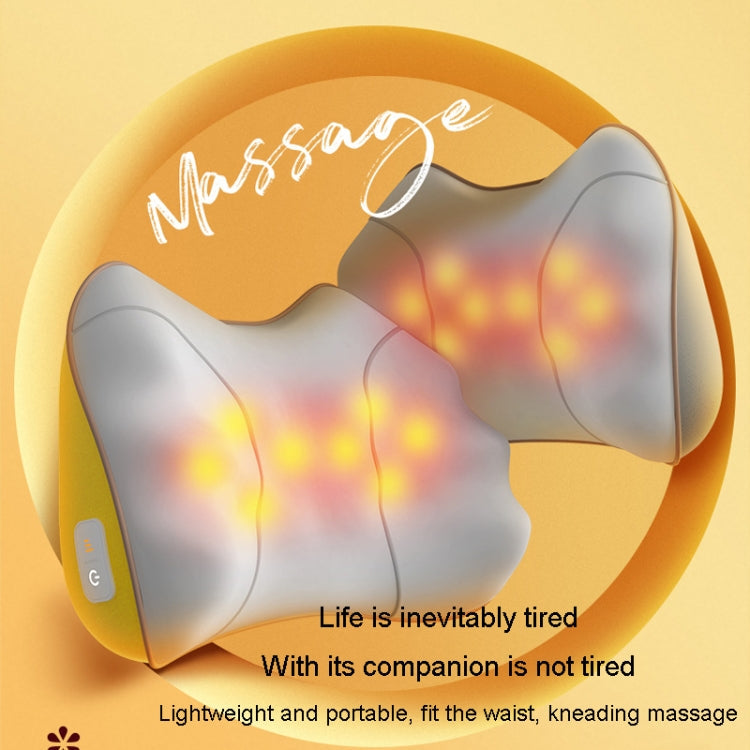 Waist And Back Massager Lumbar Vertebra Car Neck Massage Pillow, Specification: Wired Model Gray