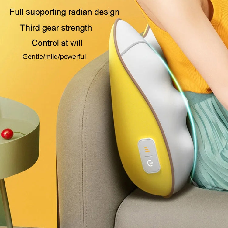 Waist And Back Massager Lumbar Vertebra Car Neck Massage Pillow, Specification: Charging Model Gray
